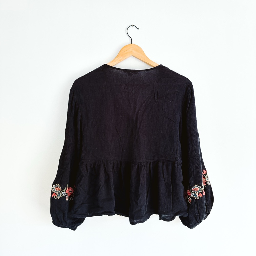 American Eagle Embroidered Blouse - Folk Art, Scandinavian, Boho - Size Small - Picture 4 of 6